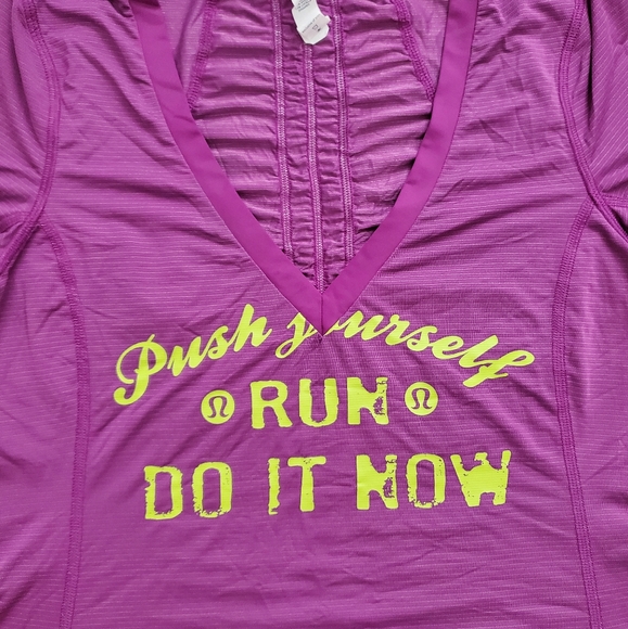 Like New Lululemon Push Yourself Run/Do it Now Tee - Picture 3 of 7